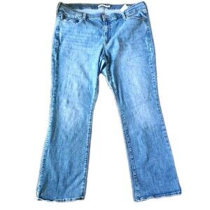 Levi's 415 Classic Boot Cut Denim Jeans Size 20W Medium Blue Rinse Western Boho